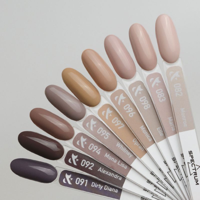 FOX Spectrum gel varnish No. 095 (cold beige, enamel), 7 ml
