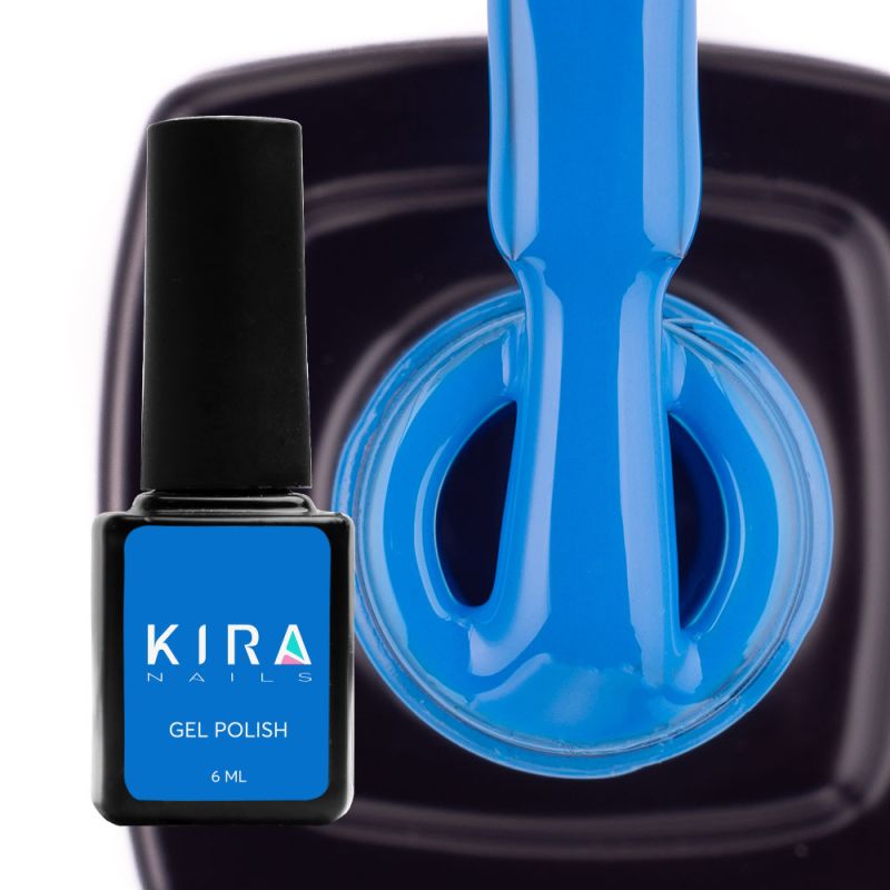 Гель-лак Kira Nails №081 (лазурний, емаль), 6 мл