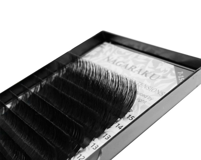 Nagaraku Premium Black eyelashes B 0.05 (16 bands 7-15 mm)