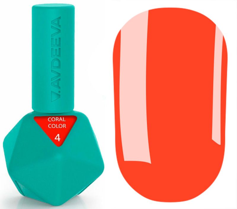 Victoria Avdeeva Гель-лак для нігтів Coral Color 04, 12 мл