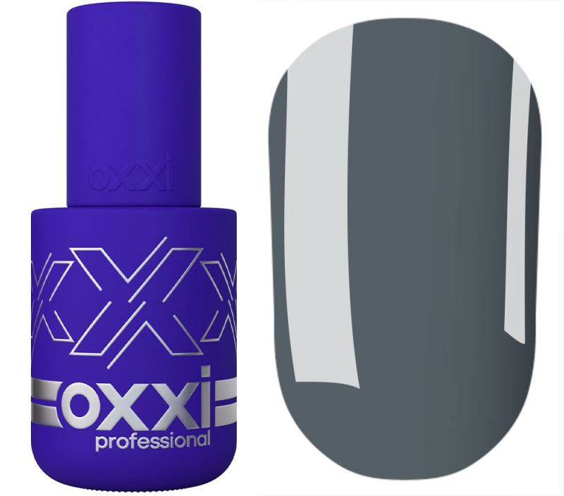 OXXI Gel nail polish No. 249 (dark gray, enamel), 10 ml