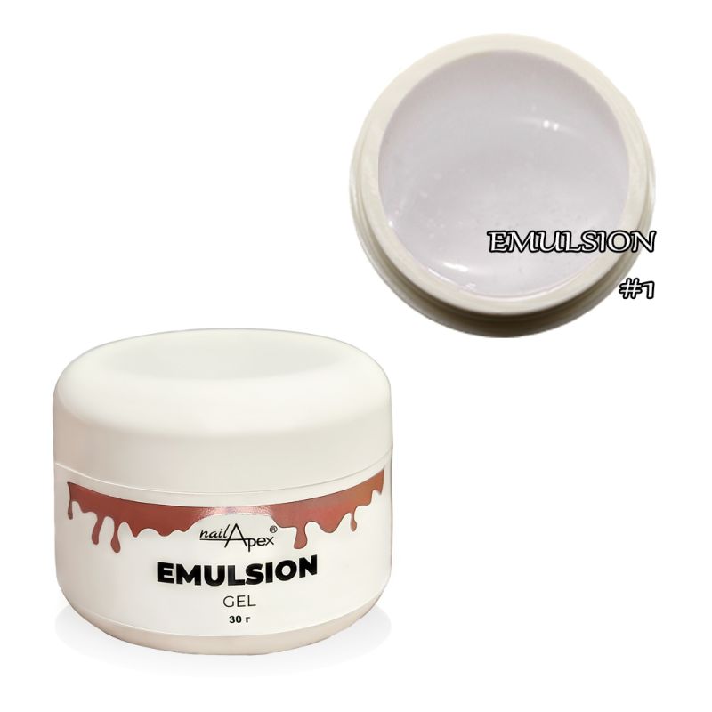 NailApex рідкий моделюючий гель Emulsion Clear №1 (прозорий), 30 г