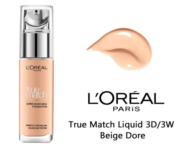 【あ】TRUE計30ml Тональний крем Loreal True Match Liquid 3D3W Beige Dore, 30 мл