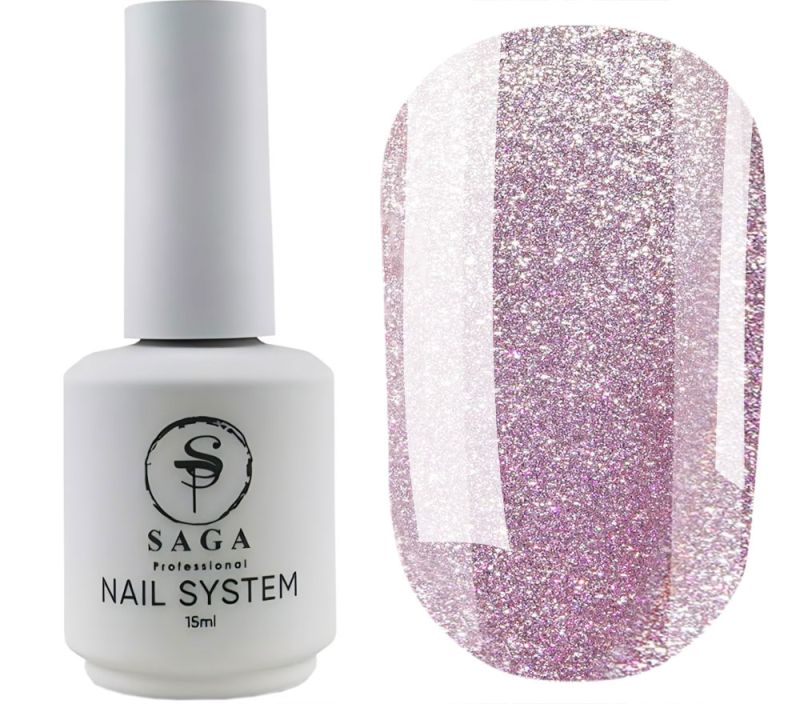 SAGA professional гель лак CAT SHINE 03 (светло-розовый), 15 мл