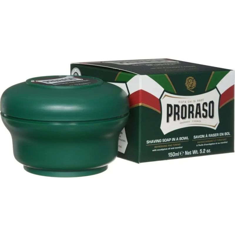 Proraso Мыло для бритья Proraso Green Eucalyptus and Menthol Shaving Soap Jar, 150 мл
