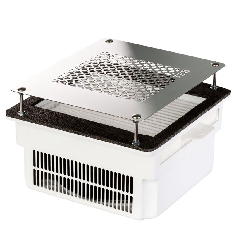 Built-in manicure hood Teri Turbo white (metal grille)
