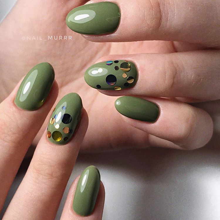 Kira Nails gel varnish No. 146 (olive, enamel), 6 ml