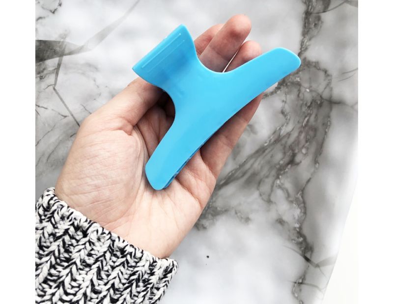 Hair clip (plastic crab), blue, 9.5 cm