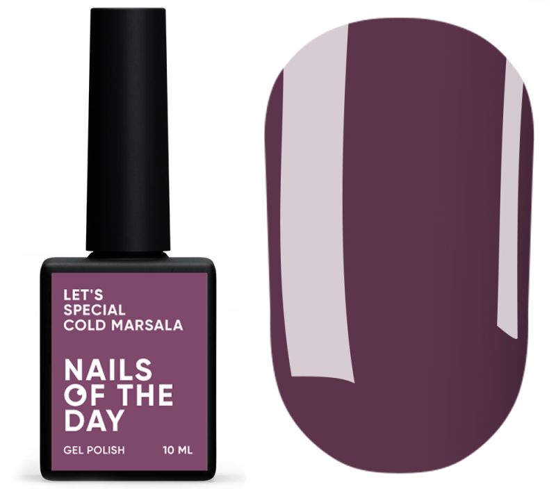 Nails Of The Day Gel polish Let's special Cold Marsala - marsala, 10 ml