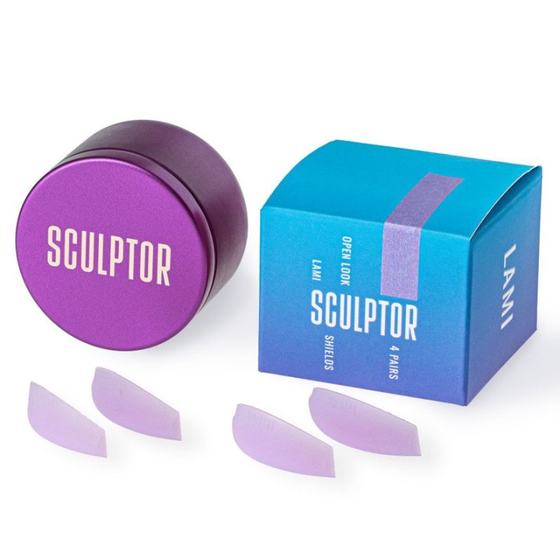 SCULPTOR Open Look "MIX" Lavender Набор неокрашиваемых силиконовых валиков для ламинирования ресниц, 4 пары