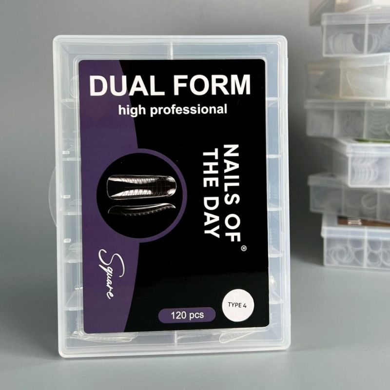 Nails Of The Day Upper forms for extensions Dual Form Square 02 (Type 4), 120 pcs
