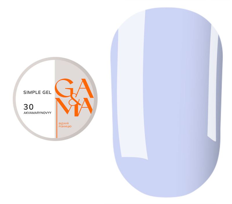 GA&MA Gel sample Simple gel 030 Akvamarynovyy, 15 ml