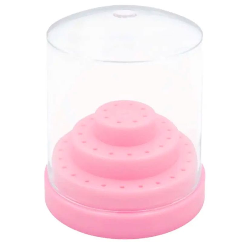 Stand for cutters (attachments) with a lid (48 holes) large, soft pink