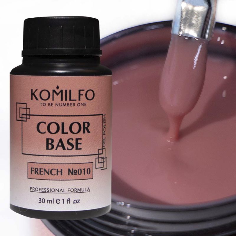 Komilfo Color Base French 010 (pastel coral), 30 ml (barrel)