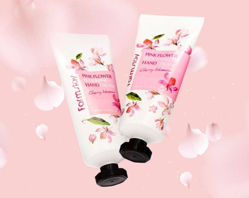FARMSTAY Pink Flower Blooming Hand Cream Cherry Blossom - Hand Cream, 100 ml