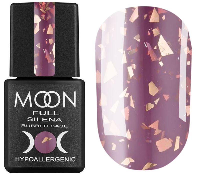 MOON FULL Potal Rubber Base Silena No. 2036 (light purple with gold potal), 8 ml