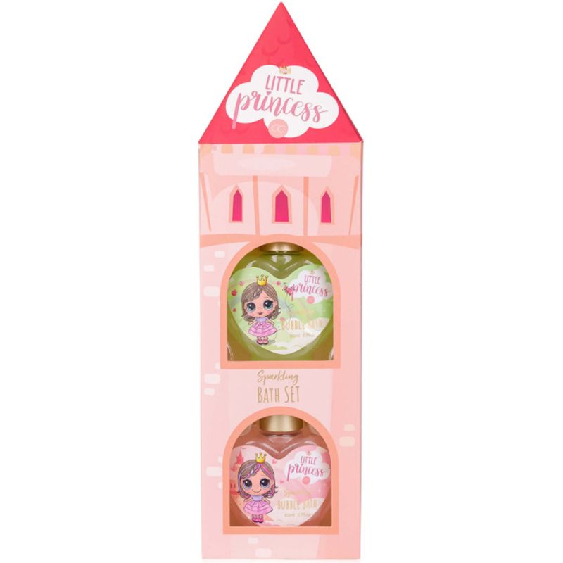 УЦІНКА до 08.2026 Accentra Little Princess Bath Care Set Набір вежа принцеси (Пінка для душу 2*80 мл + Мочалка)