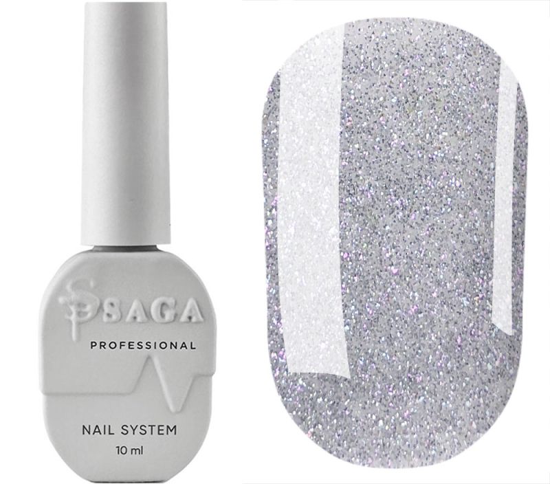 SAGA professional top without LSH CRUSH 01 (transparent, reflective with sparkles), 9 ml
