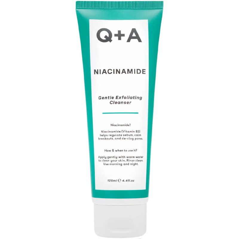 Q+A Очищающее средство для лица Niacinamide Gentle Exfoliating Cleanser, 125 мл