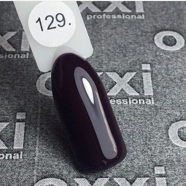 OXXI Гель-лак для ногтей №129 (вишневый, эмаль), 10 мл