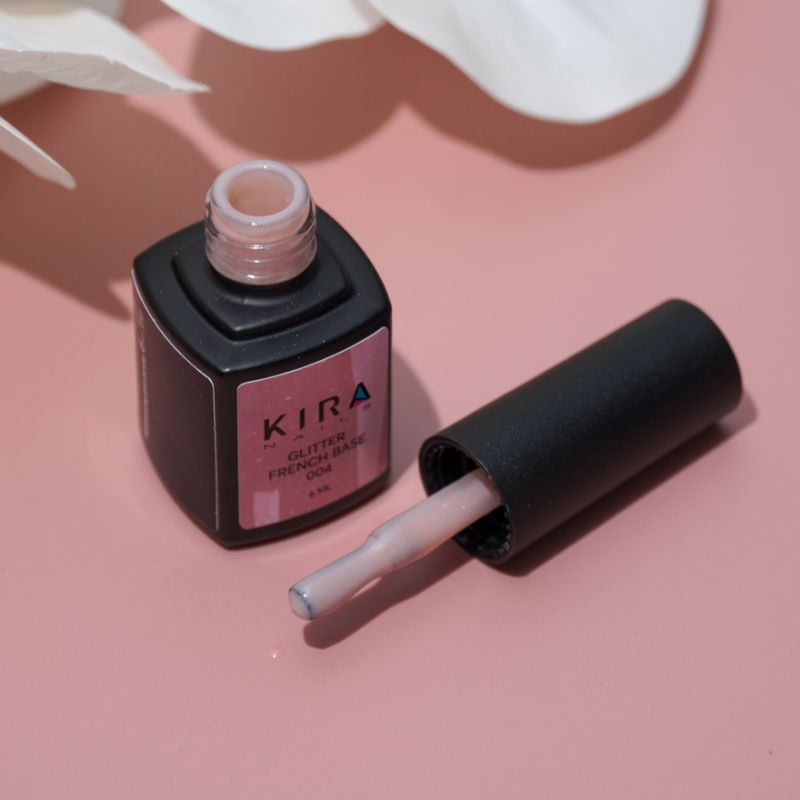 Kira Nails База для нігтів Glitter French Base 004, 6 мл