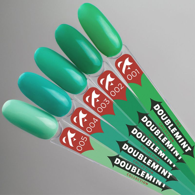 FOX DOUBLEMINT gel varnish No. 004 (cold bluish-green, enamel), 5 ml