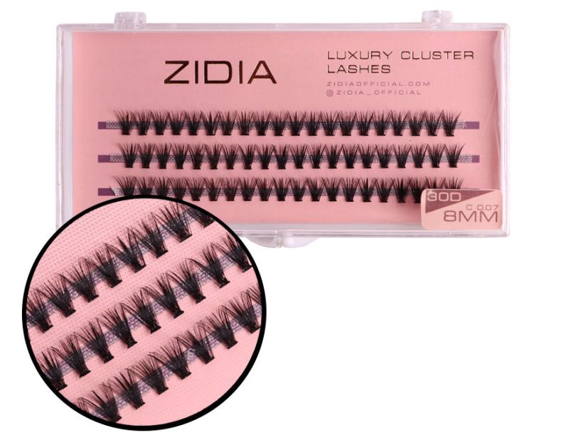 ZIDIA Cluster lashes Ресницы-пучки 30D C 0,07 (3 ленты, размер 8 мм)