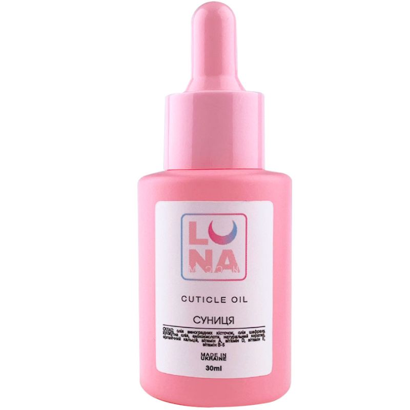 LUNA Cuticle oil with strawberry scent, 30 ml