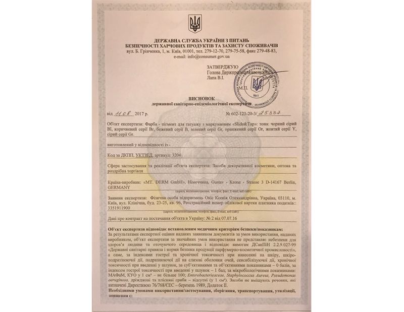 Hygiene certificates BH Brow Henna