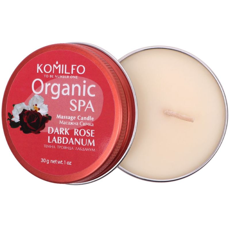 Massage candle Komilfo Massage Candle - Dark Rose Labdanum, 30 g