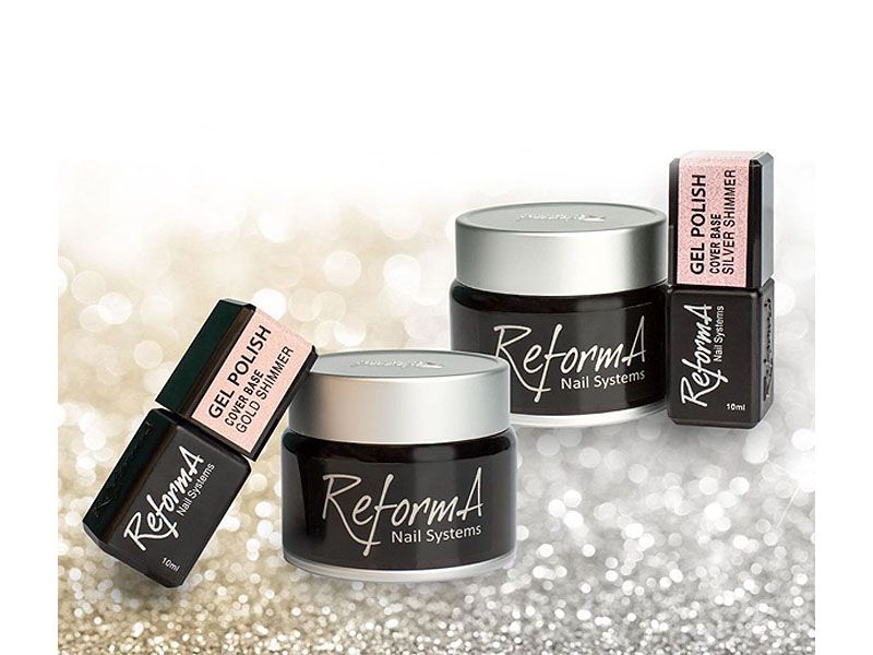 Reforma Cover Base Silver Shimmer - базовое покрытие (френч с серебренным микроблеском), 10 мл