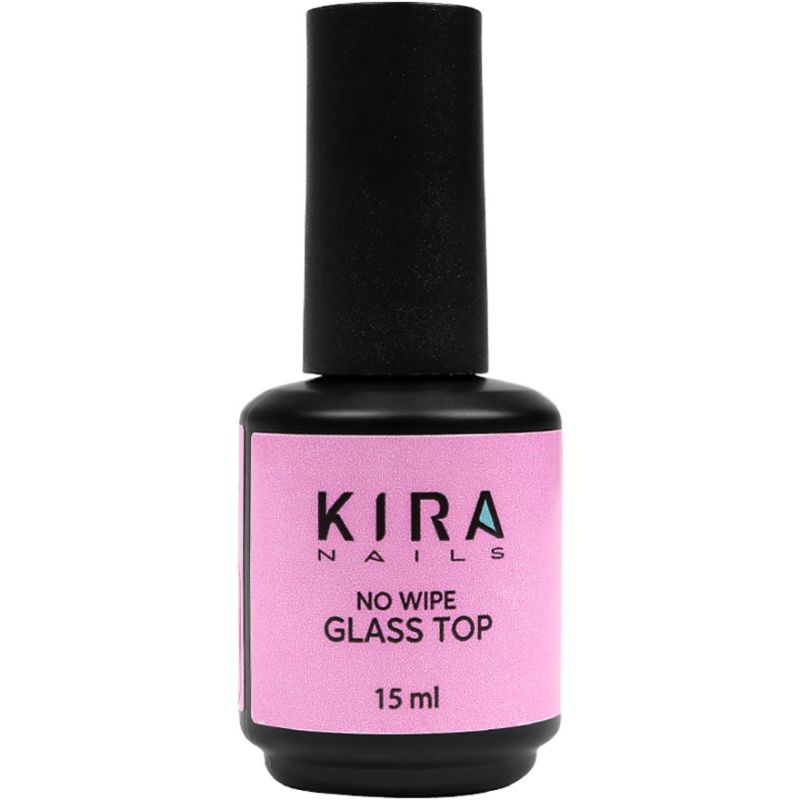 Kira Nails No wipe Top Coat - fixer for gel polish WITHOUT sticky layer, 15 ml