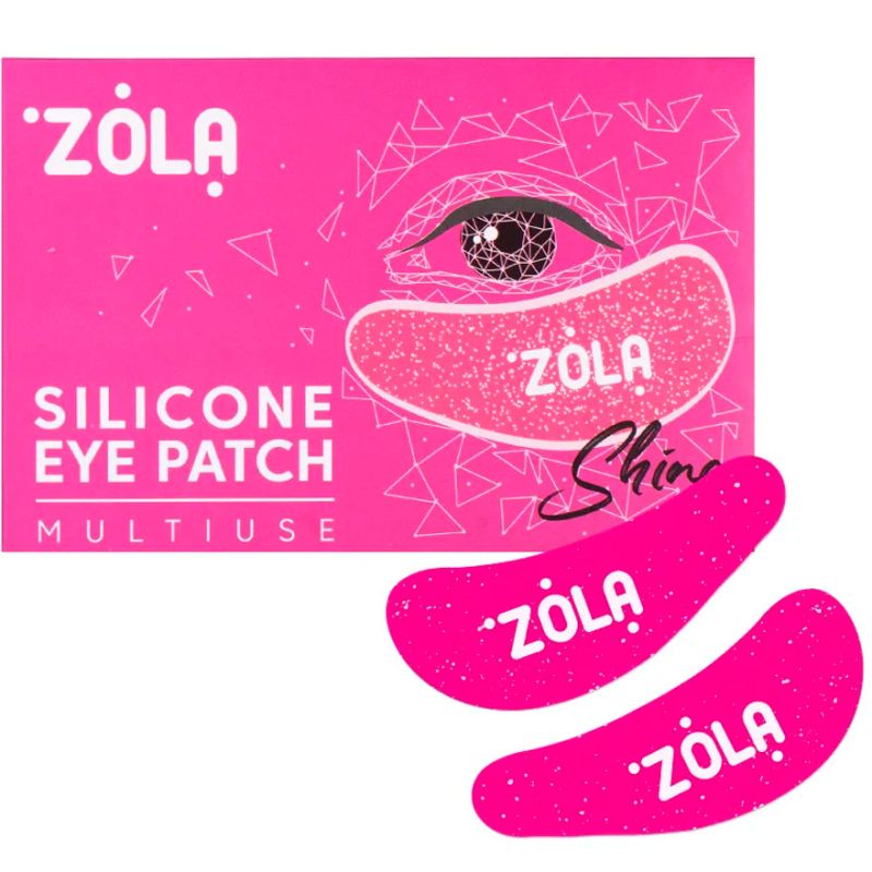 ZOLA Reusable Silicone Eye Patches - raspberry, 1 pair