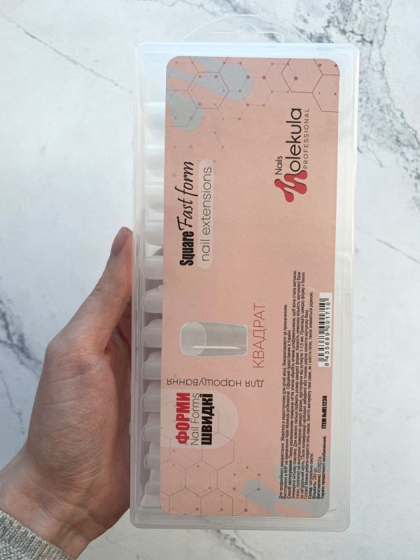 Molekula Forms-tips for building and modeling nails, square
