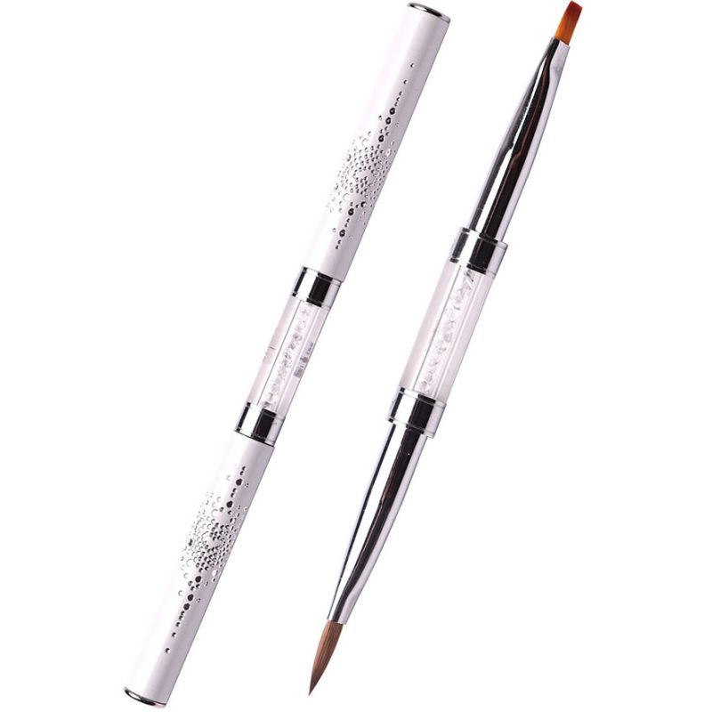 Кисть Komilfo Double Acrylic 6 (Kolinsky)/Gel flat 6 (Nylon)
