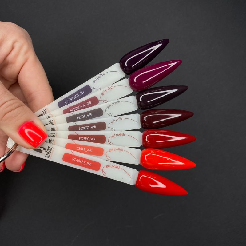 Gel polish ADORE Professional No. 456 (burgundy, enamel), 7.5 ml