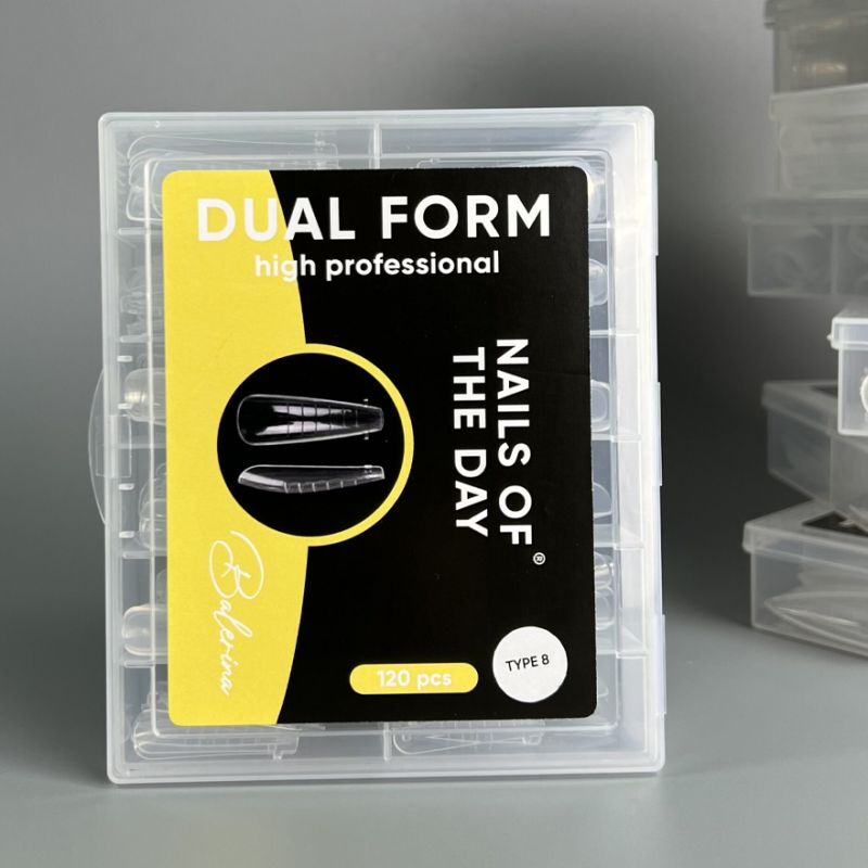 Nails Of The Day Верхні форми для нарощування Dual Form Balerina, 120 штук