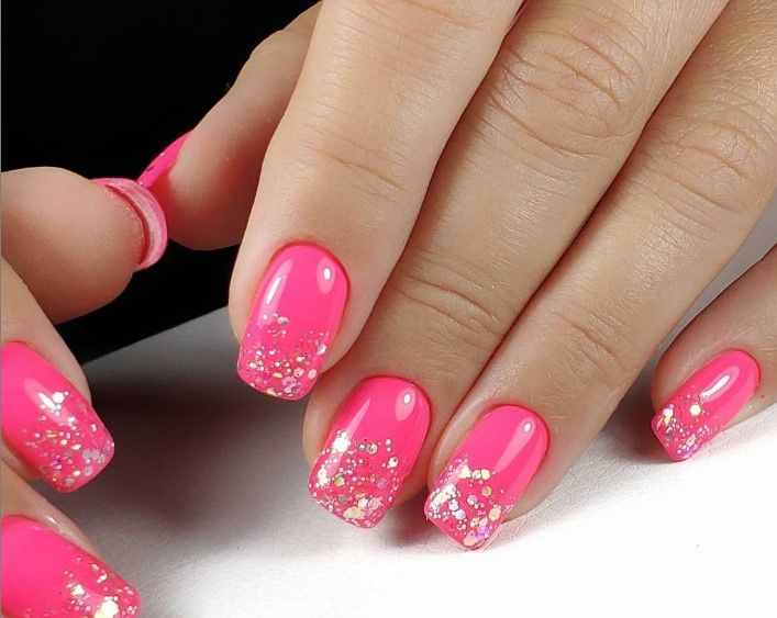Гель-лак MOON FULL Neon color Gel polish №709 (рожевий насичений, неон), 8 мл
