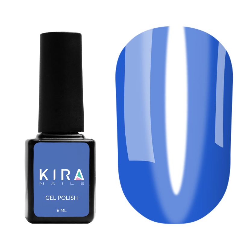 Kira Nails Vitrage gel varnish No. V09 (blue, stained glass), 6 ml
