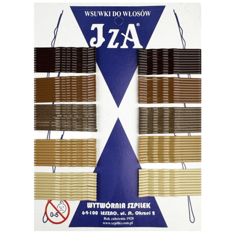 JZA invisible brown mix 5 cm wavy (100 pcs)