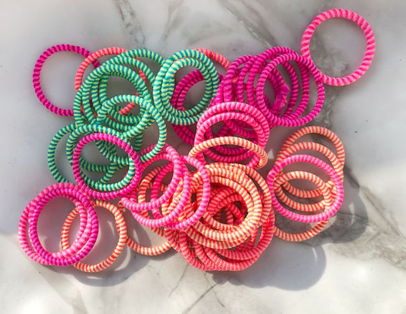2.5 cm - multicolored - 50 pcs - striped