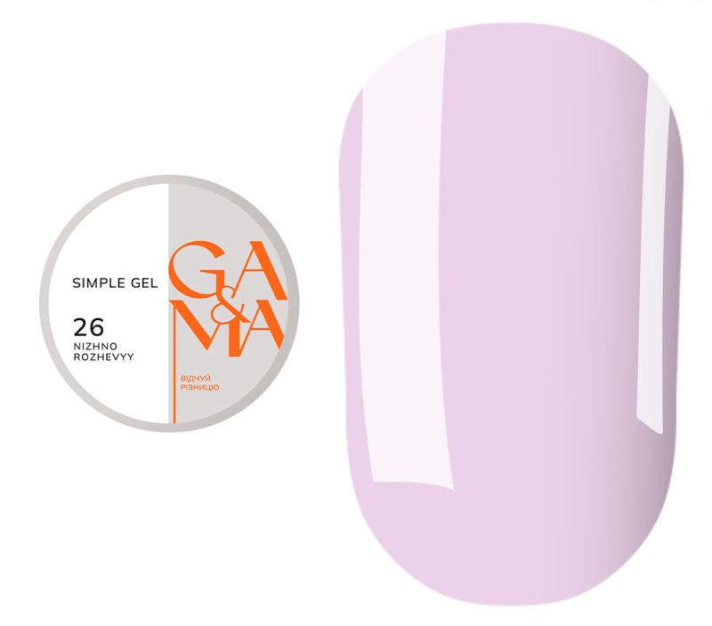 GA&MA Gel simple Simple gel 026 Nizhno rozhevyy, 15 ml