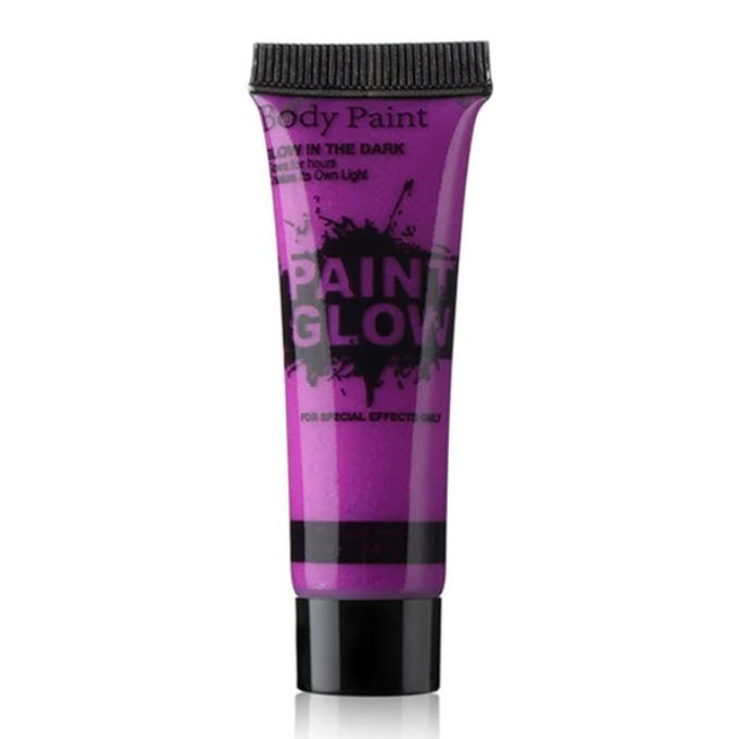 Glow Paint - Cream body paint (neon purple), 10 ml