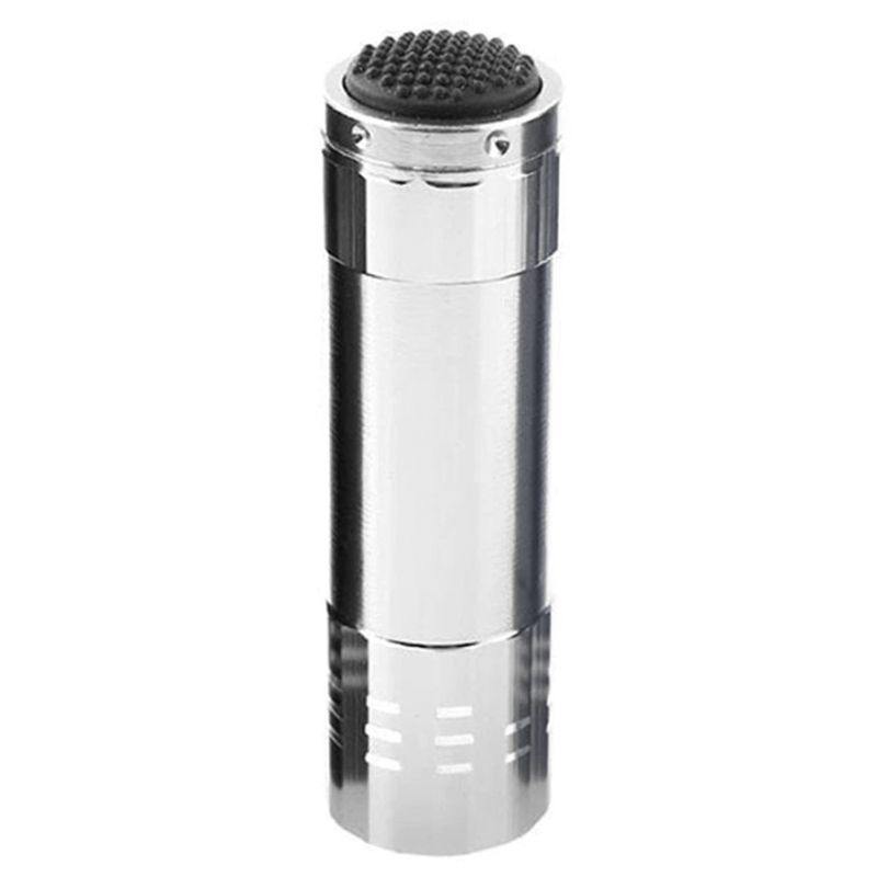 Portable UV LED Flashlight for Express Drying of Gel Polish, Silver