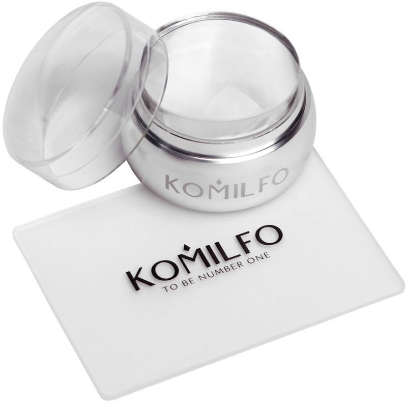 Komilfo штамп и скрапер (прозрачный) 5*7 см