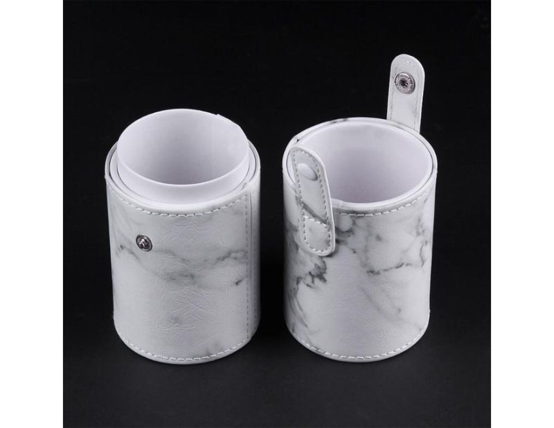 Brush storage tube white (marble), length 20 cm