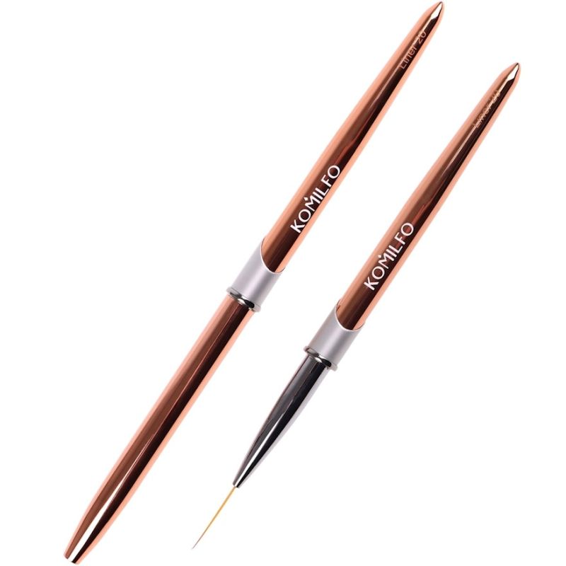 Komilfo Double Gel flat 4 (Nylon) / Liner 5 (Nylon) brush