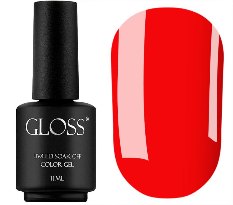 Гель-лак GLOSS 209 (червоний), 11 мл