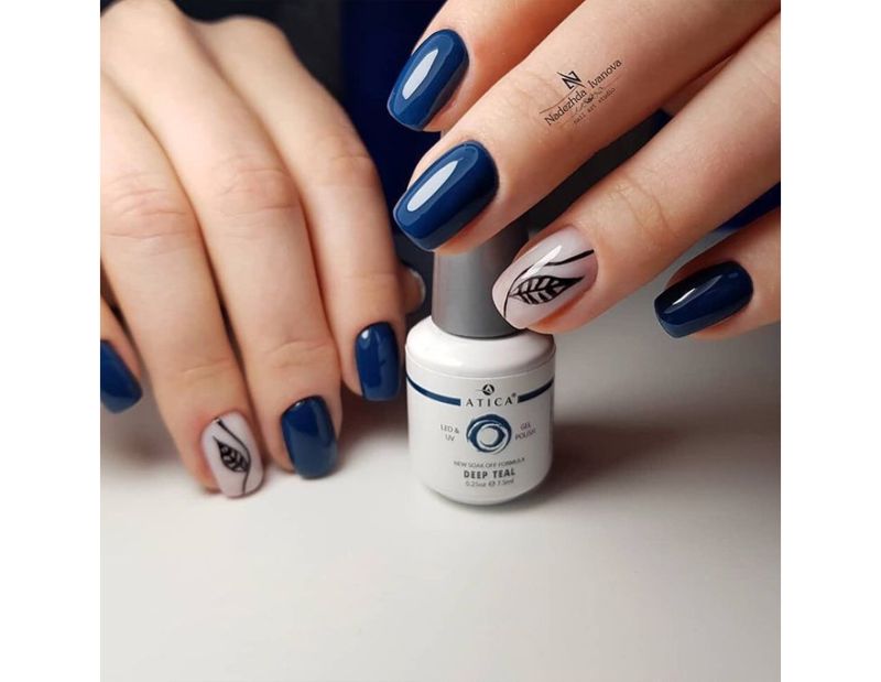 Atica Deep Teal GPM101 gel varnish (navy blue, enamel), 7.5 ml