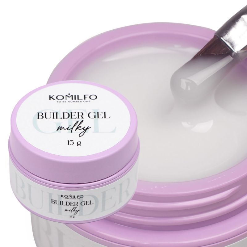 Komilfo Builder Gel Milky, 15 г